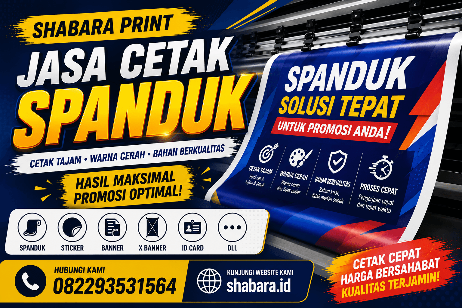 Jasa Cetak Spanduk Murah Di Cipondoh Tangerang Banten | Shabara Print
