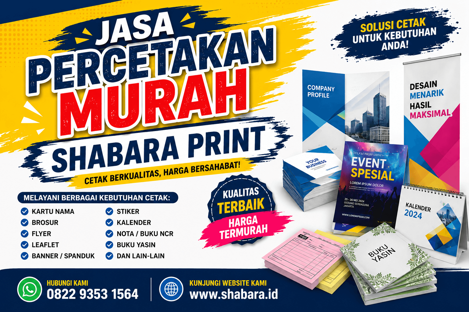 Jasa Percetakan Murah di Kecamatan Senen Jakarta Pusat