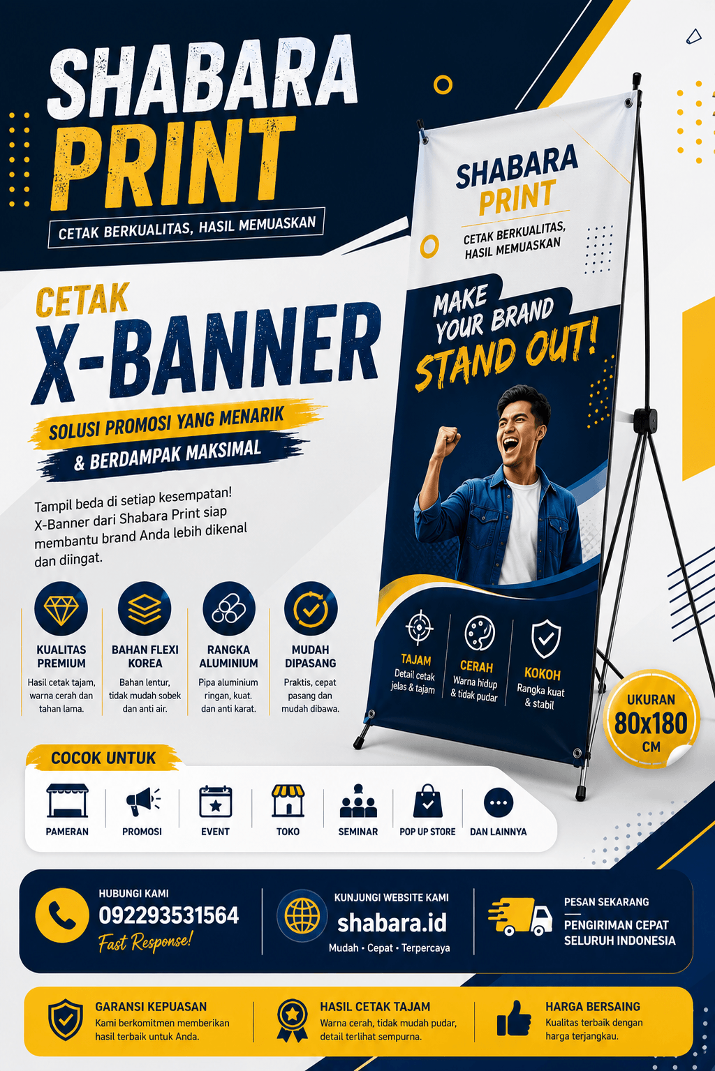 Cetak X Banner Online Murah di Kalideres, Jakarta Barat Bisa Ditunggu