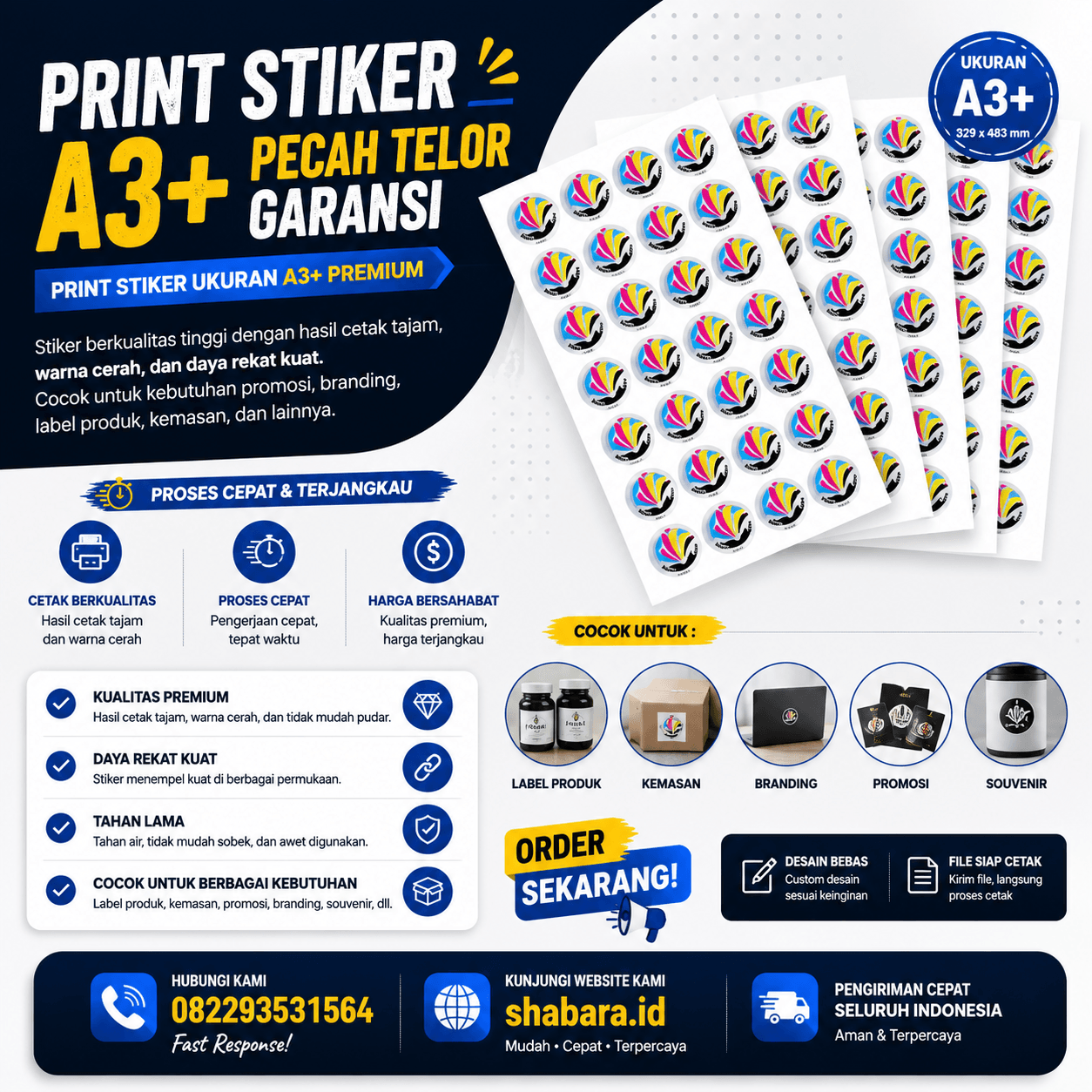 Cetak Stiker Online Murah di Pegadungan, Kalideres, Jakarta Barat, Praktis, Cepat, dan Berkualitas