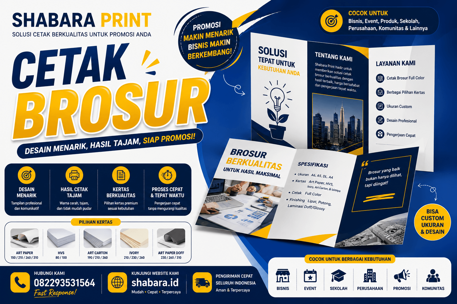 Jasa Cetak Brosur Custom di Pegadungan Jakarta Barat – Cocok untuk Promosi UMKM, Sekolah & Perusahaan