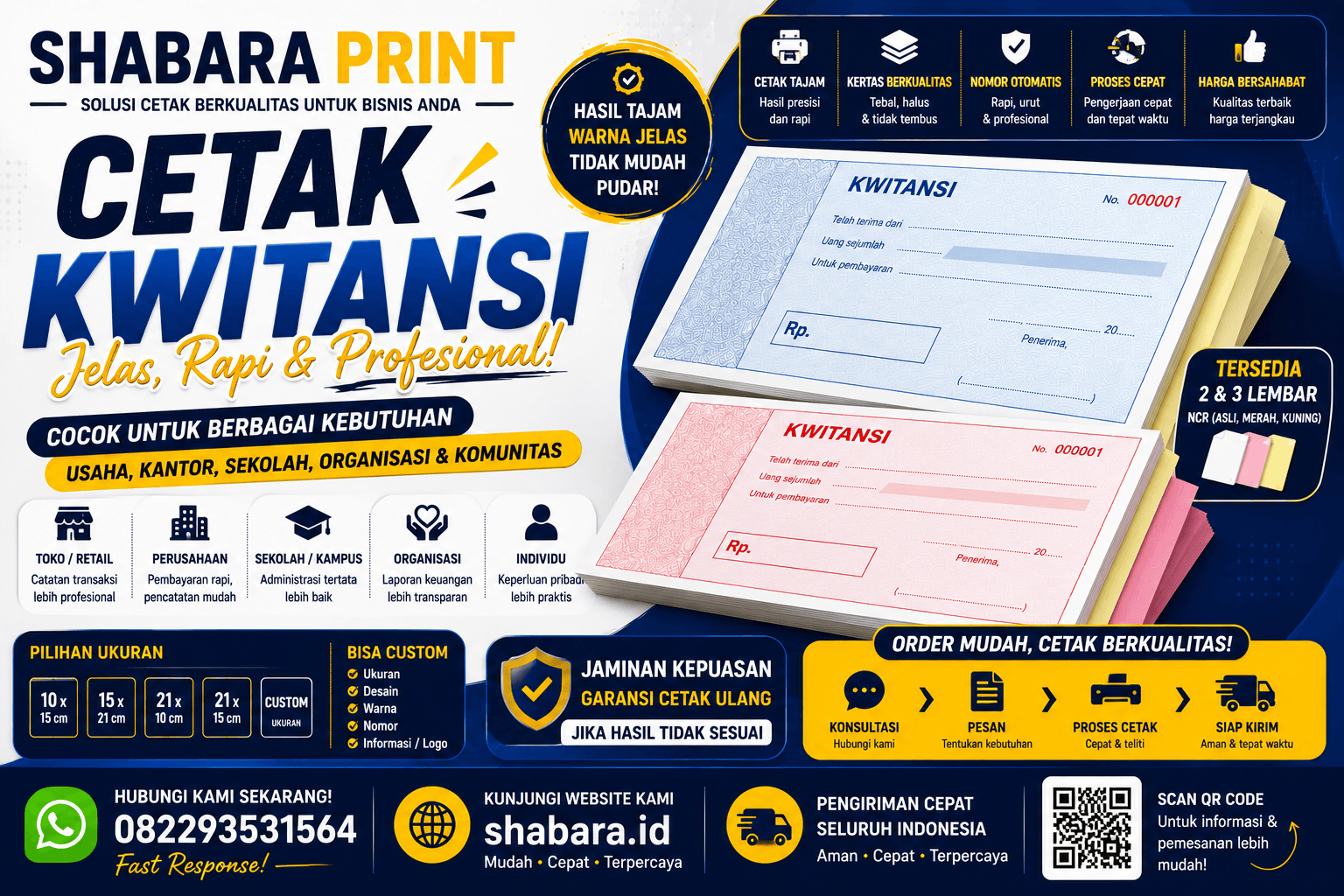 Cetak Kwitansi Murah Jakarta Barat No. 1 – Kwitansi Custom Harga Pabrik