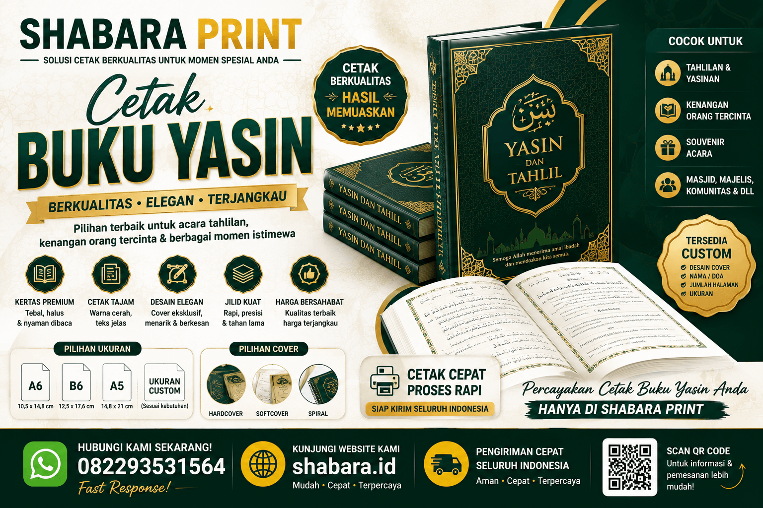 Cetak Buku Yasin Murah Kecamatan Tambora Jakarta Barat – Hardcover & Softcover Berkualitas