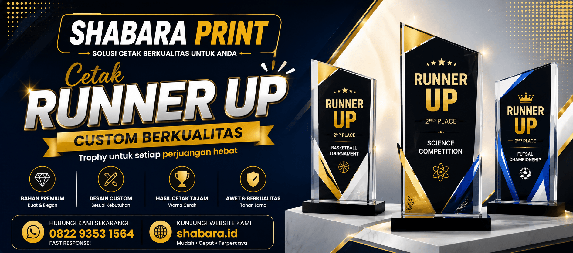 Pesan Piala Runner Up Berkualitas di Pegadungan Jakarta Barat