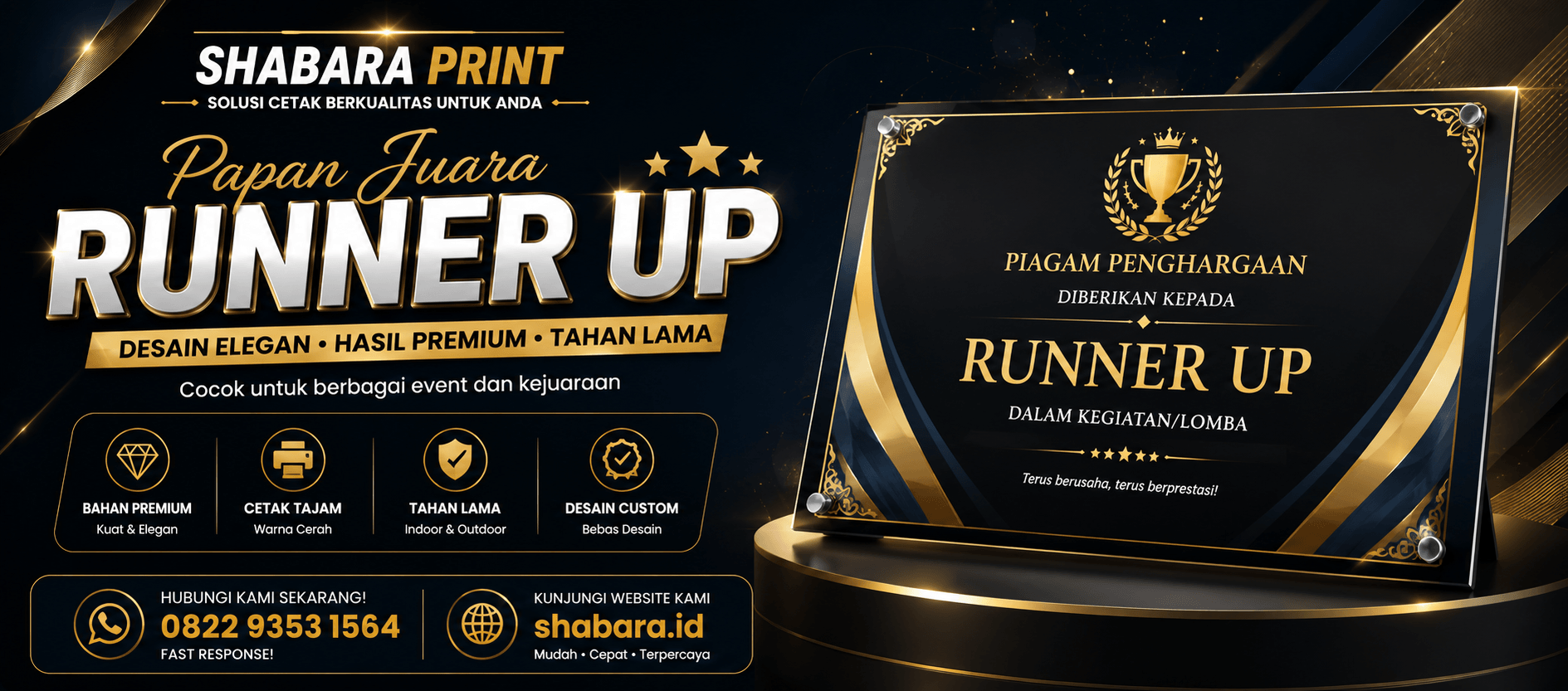 Pesan Trophy Runner Up Custom di Duri Kosambi Jakarta Barat Harga Terjangkau
