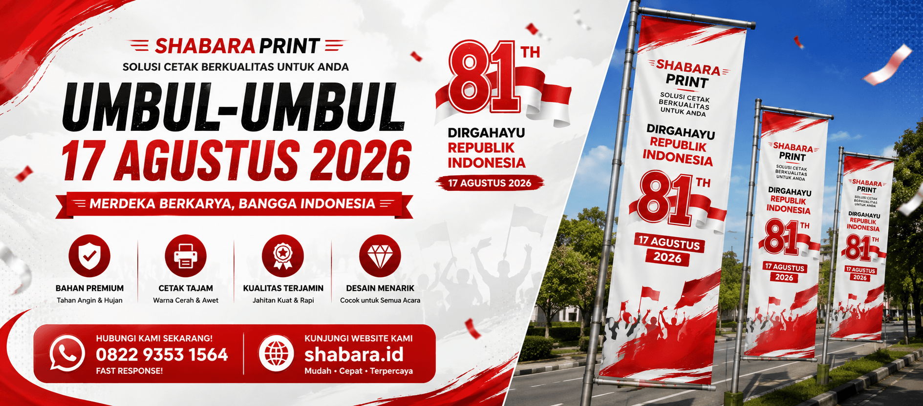 Cetak Umbul-Umbul Branding Perusahaan di Tangki Jakarta Barat