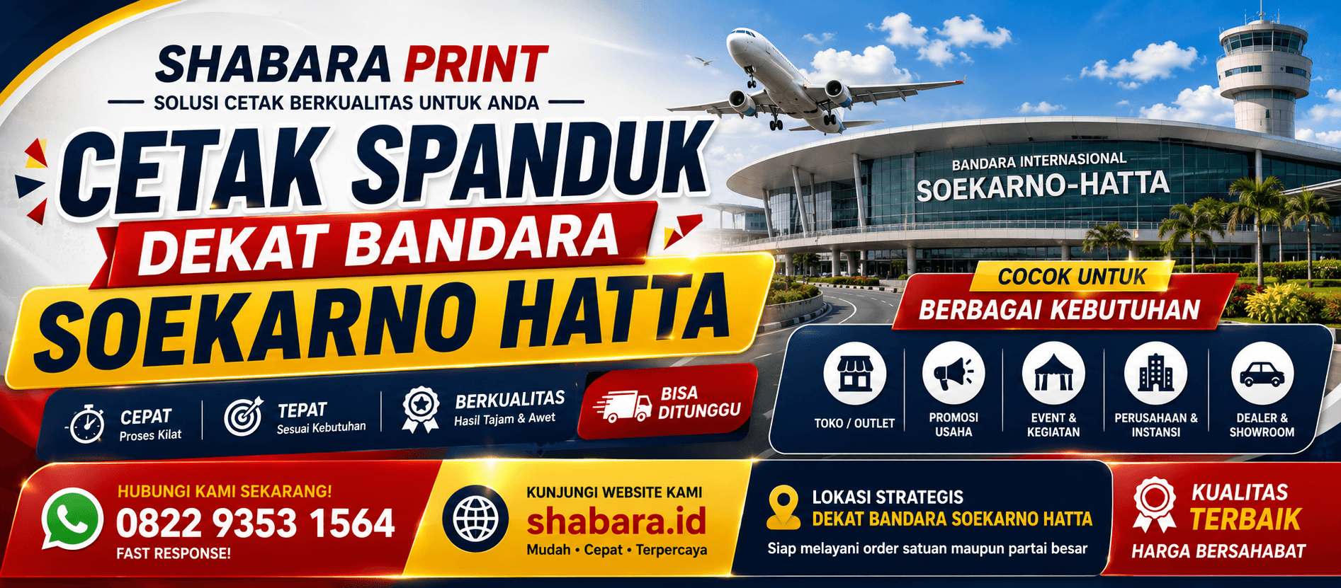 Jasa Cetak Banner Dekat Bandara Soekarno Hatta untuk Wilayah Tangerang