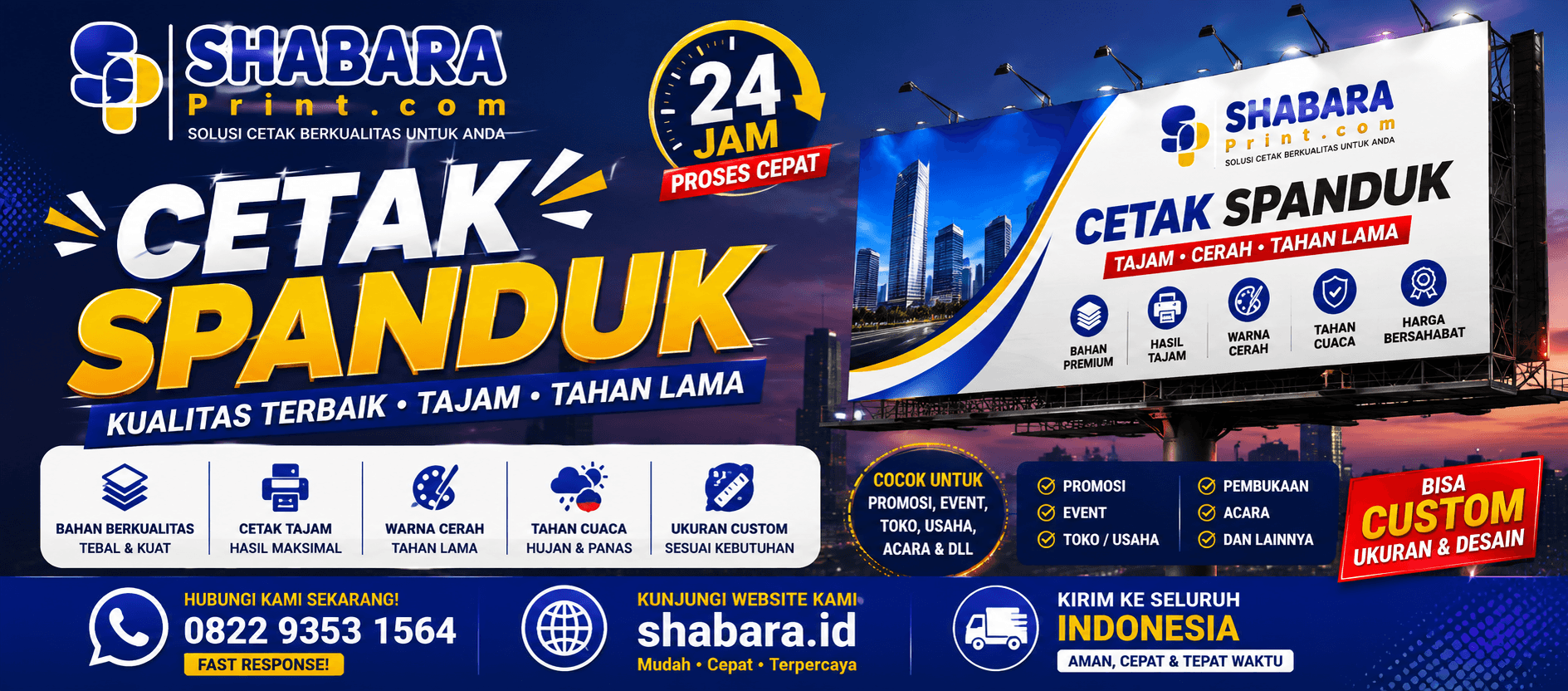 Cetak Spanduk Murah 1 Hari Jadi di Pademangan, Jakarta Utara